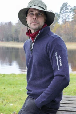 Clearance HADAR HALF ZIP, 100% EXTRA FINE MERINOULL — Ziptröjor