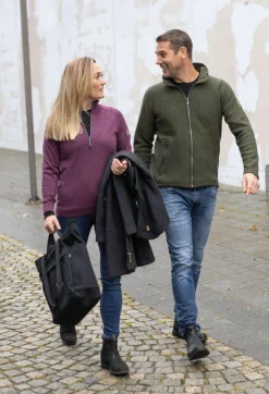 New JANA HALF ZIP, 100% EXTRA FINE MERINOULL — Ziptröjor