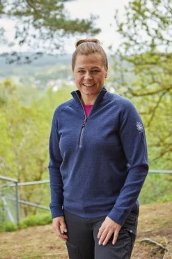 Fashion JANA HALF ZIP, 100% EXTRA FINE MERINOULL — Ziptröjor