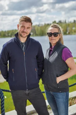 Outlet YORK VEST WINDBREAKER , 100% EXTRA FINE MERINOULL — Windbreaker|Västar